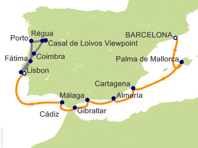 12 Night Portuguese Passages and Spanish Shorelines Cruise Tour Cruise and Land Tour