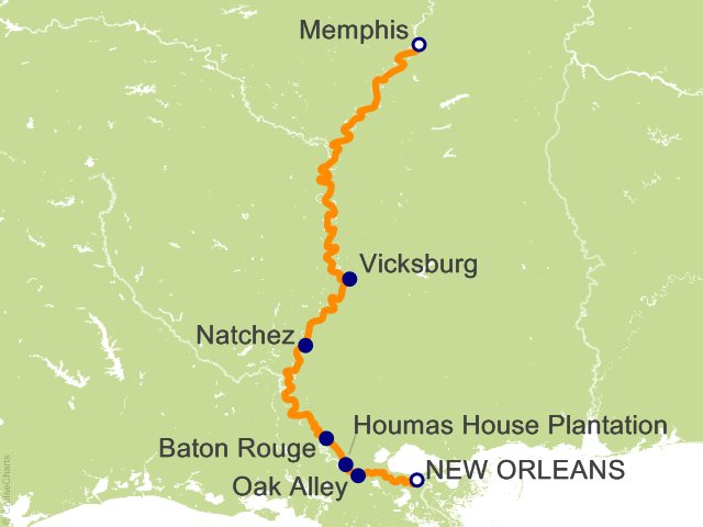 8 Night Lower Mississippi River Cruise and Land Tour from New Orleans
