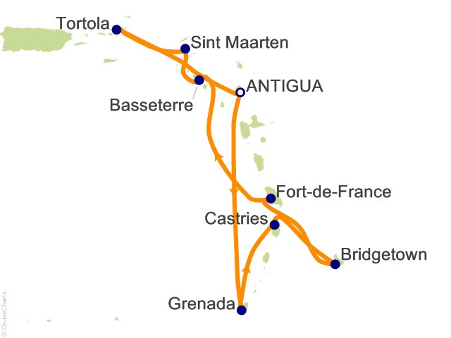 14 Night Eastern Caribbean Islands Fly Cruise