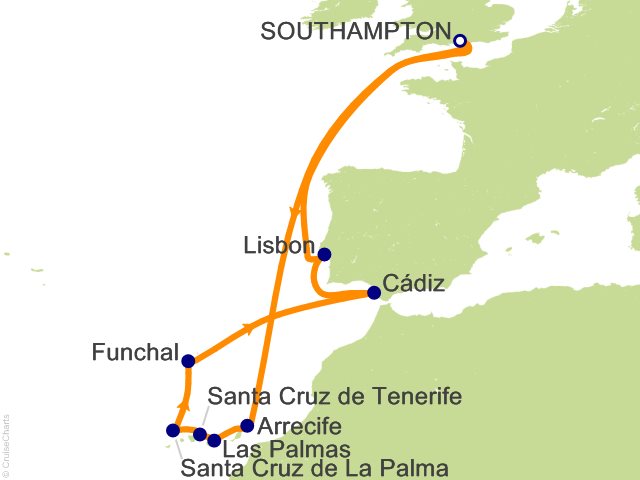 14 Night Spain Portugal and Canary Islands Cruise