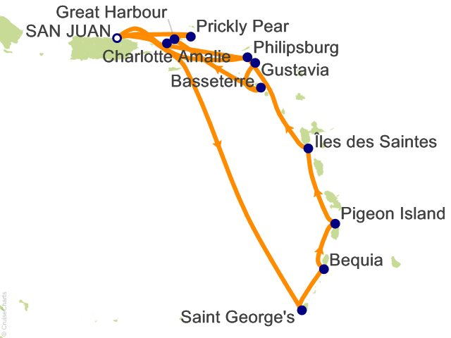 14 Night Star Collector   Lovely Leewards Cruise from San Juan