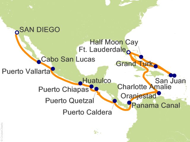 23 Night Panama Canal and Eastern Caribbean Cruise from San Diego