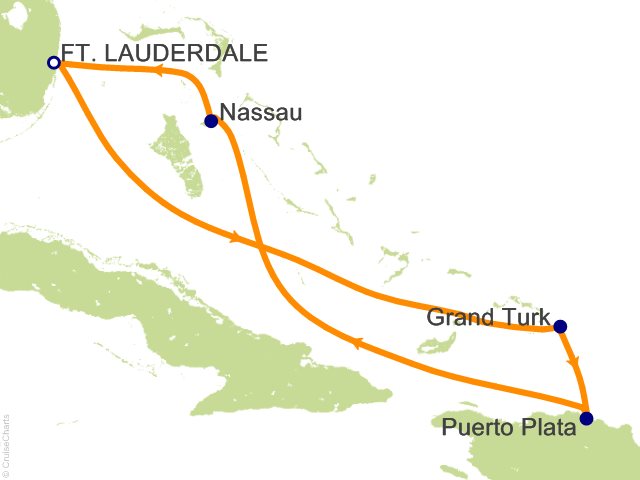 6 Night Grand Turk Puerto Plata and Bahamas Cruise from Fort Lauderdale