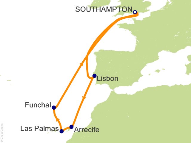 12 Night Portugal and Canary Islands Cruise from Southampton