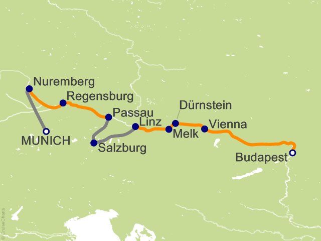 7 Night Gems of the Danube Cruise from Munich