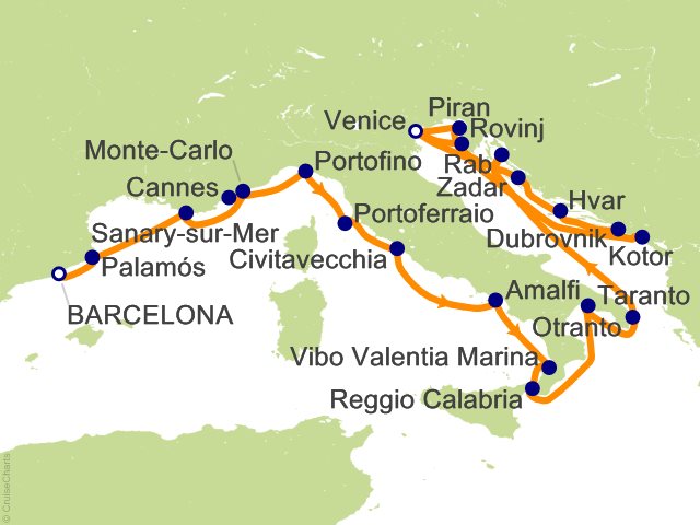 24 Night Star Collector   Europes Classical Coastlines from the Riviera to the Adriatic Cruise
