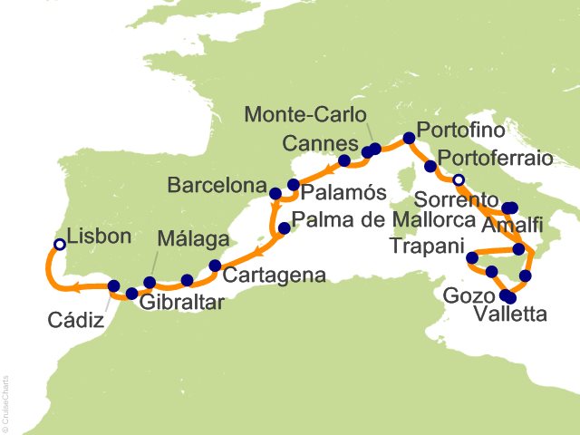 25 Night Star Collector   Sicilian and Andalusian Sunshine Cruise