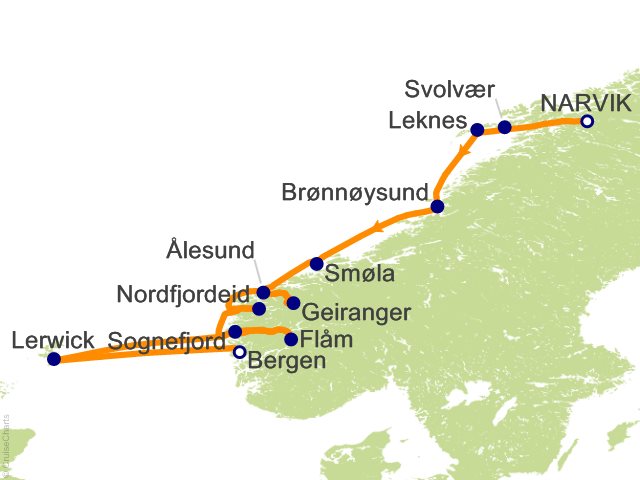 13 Night Autumn Splendors   From Lofoten to the Norwegian Fjords Cruise from Narvik