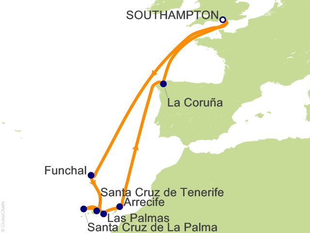 13 Night Spain Madeira and Canary Islands Cruise