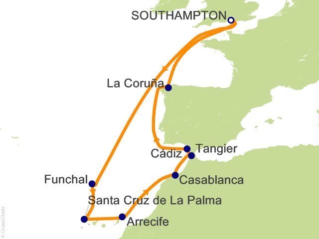 14 Night Spain Portugal Canary Islands and Morocco Cruise