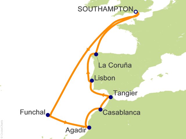14 Night Spain Portugal and Morocco Cruise