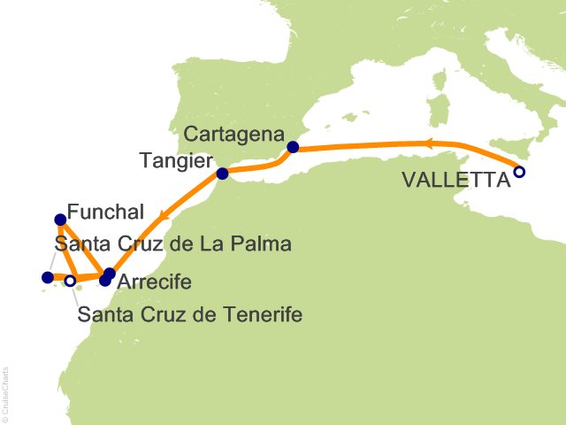 15 Night Mediterranean and Canary Islands Fly Cruise