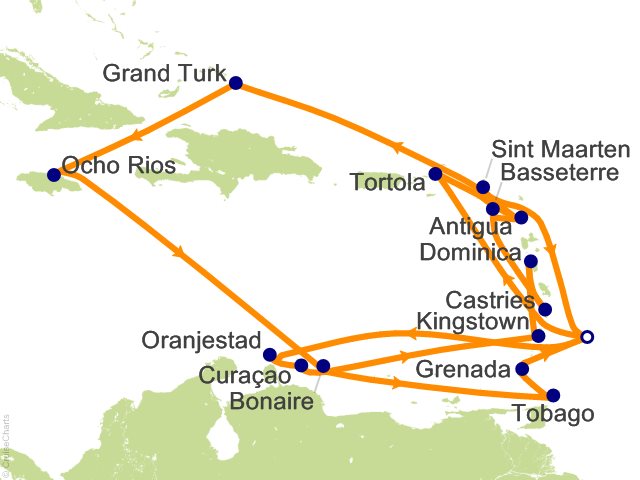28 Night Caribbean Islands Fly Cruise