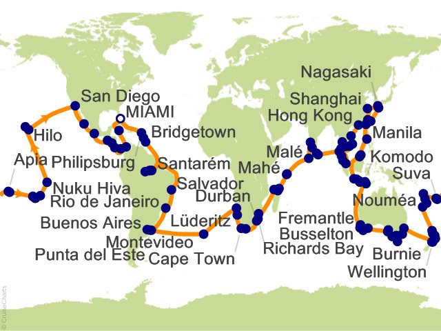 196 Night Global Horizons Cruise from Miami