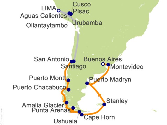 22 Night Machu Picchu Explorer Tour 2E Cruise and Land Tour from Lima