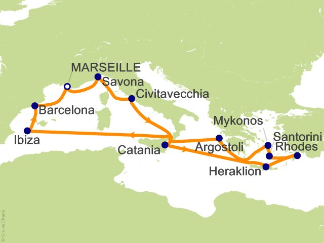 14 Night Mediterranean Cruise from Marseille