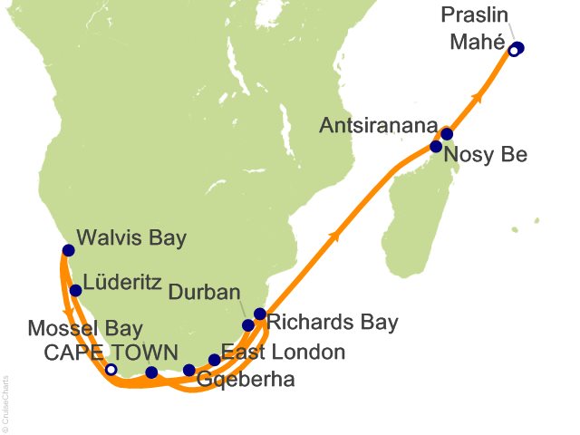 31 Night Cape Town to Mahe Cruise from Cape Town