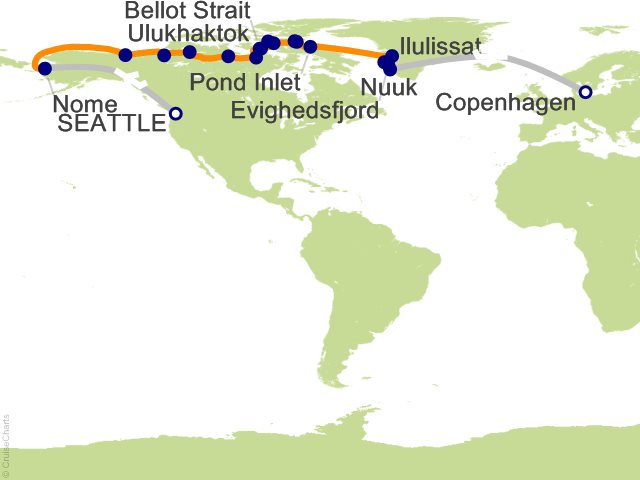 25 Night Northwest Passage Across the Top of the World Cruise and Land Tour from Seattle