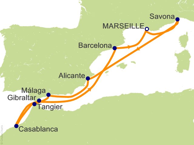 11 Night Mediterranean Cruise from Marseille