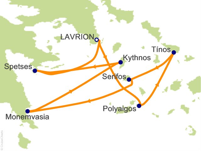 7 Night Cyclades Cruise from Lavrion