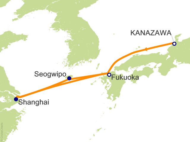 5 Night Asia Cruise from Kanazawa