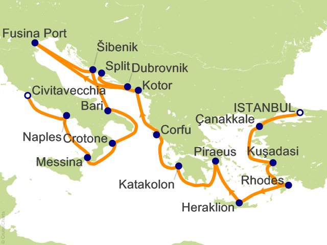 21 Night Adriatic and Mediterranean Sojourn Cruise from Istanbul
