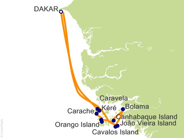 8 Night Adventure in the Bissagos Islands Cruise from Dakar