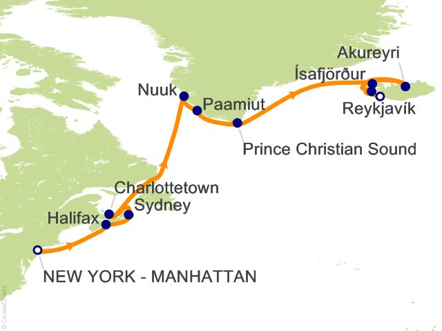 14 Night Transatlantic   Iceland Greenland and Canada Cruise from New York