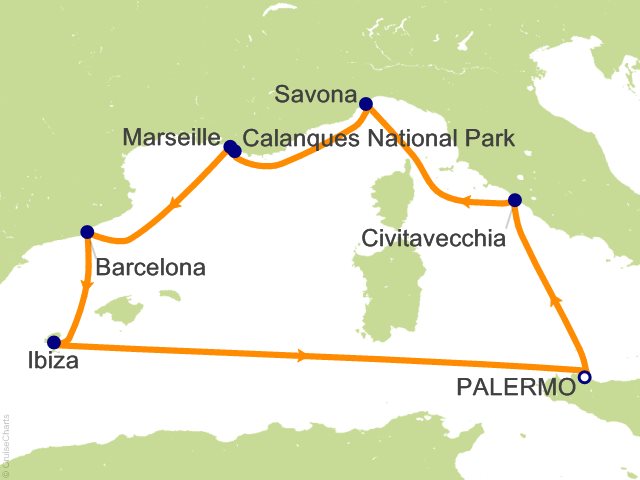 7 Night Mediterranean Cruise from Palermo
