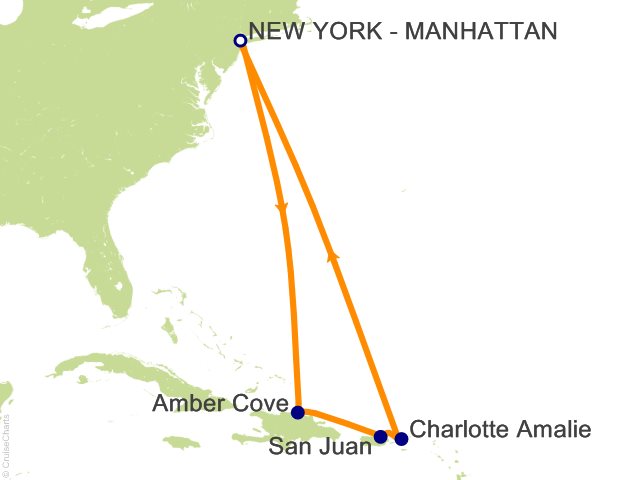 9 Night Eastern Caribbean from New York Cruise from New York
