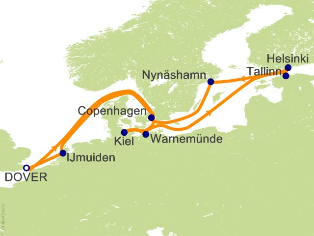 12 Night Scandinavia and Baltic from Dover (London) Cruise from Dover