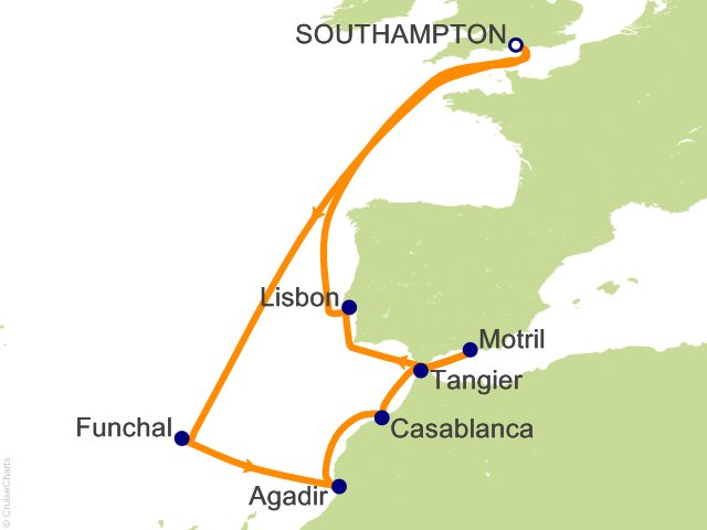 14 Night Spain Portugal and Morocco Cruise