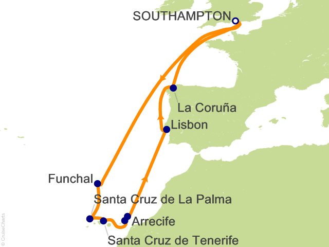 14 Night Spain Portugal and Canary Islands Cruise