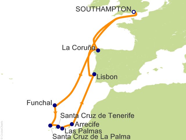 17 Night Spain Portugal and Canary Islands Cruise