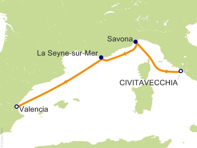 3 Night Mediterranean Cruise from Civitavecchia (Rome)