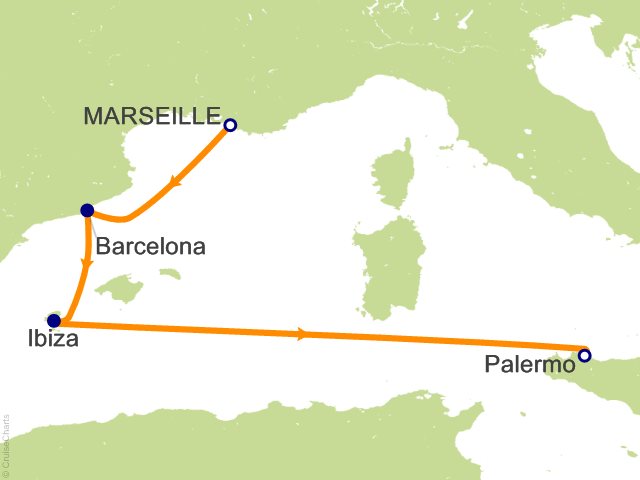 4 Night Mediterranean Cruise from Marseille