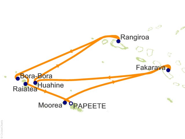 10 Night Alluring Polynesia Papeete (Tahiti) to Papeete (Tahiti) Cruise