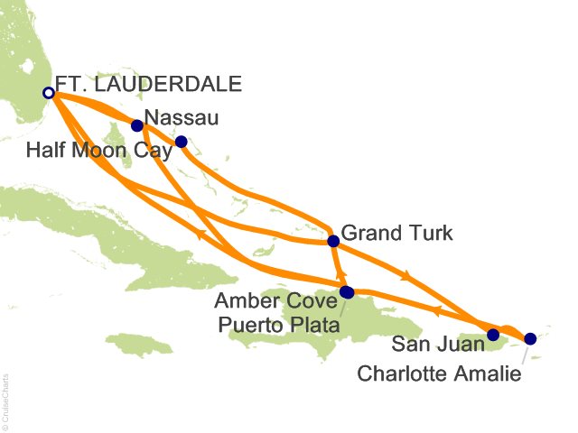 14 Night Eastern Caribbean   Bahamas and San Juan Cruise from Fort Lauderdale