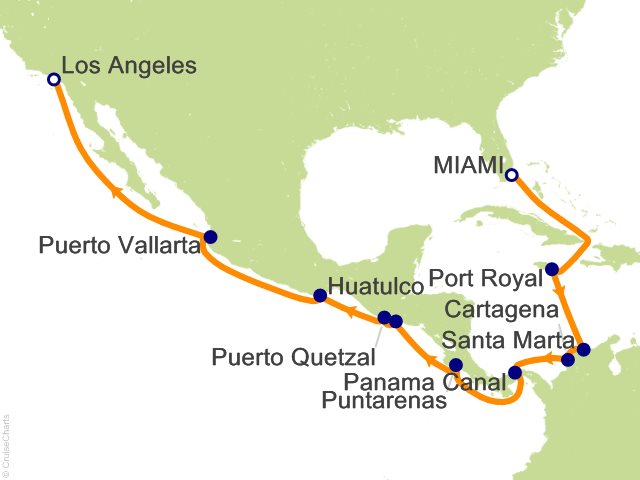 17 Night A Tale of Two Seas Cruise from Miami