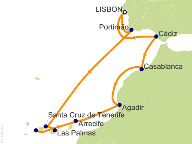 10 Night Europe Cruise from Lisbon