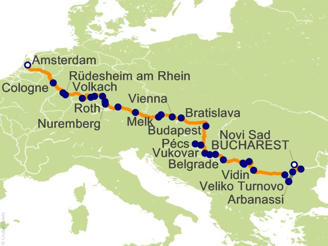 24 Night From Romania to the North Sea with 1 Night in Bucharest Cruise and Land Tour from Bucharest