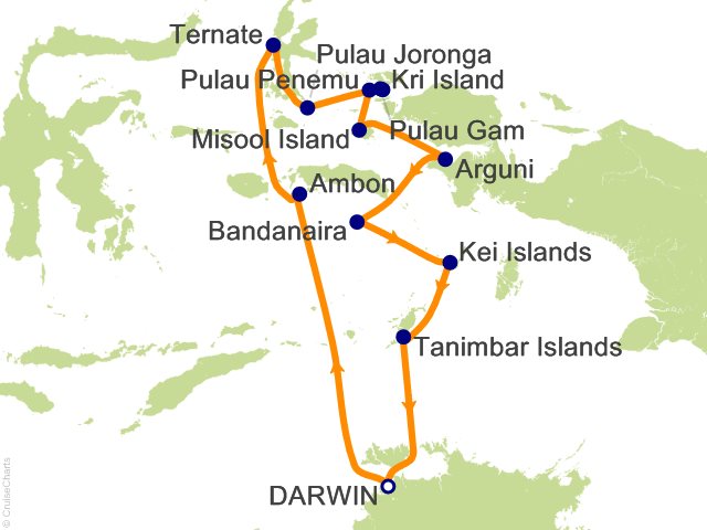 14 Night Secrets of Indonesia   Spice Islands and Raja Ampat Cruise from Darwin