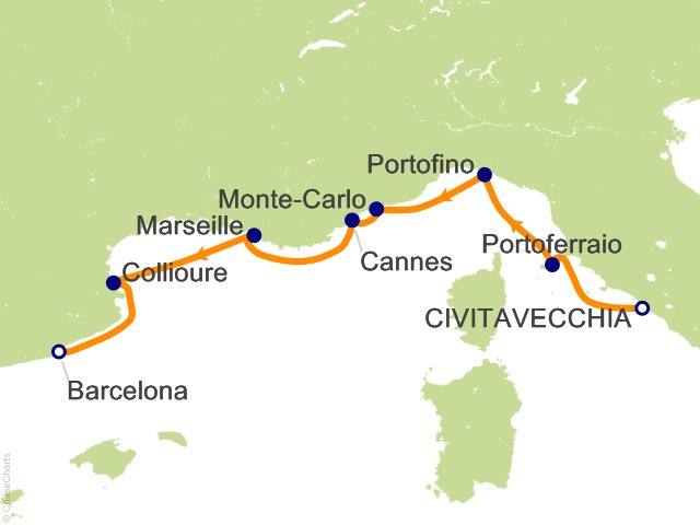 7 Night Yachtsmans Harbors of the Rivieras Cruise