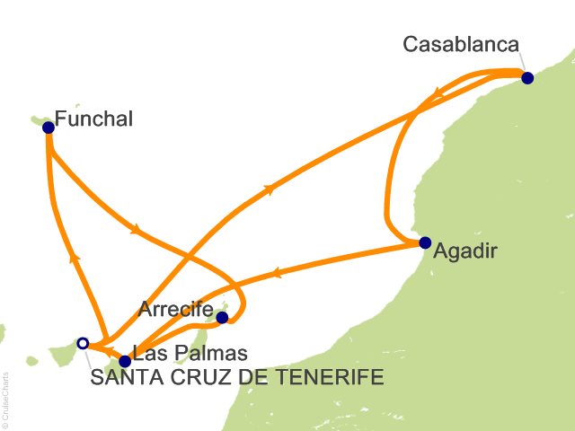 14 Night Canaries Madeira and Morocco Fly Cruise