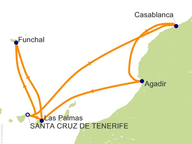 14 Night Canaries Madeira and Morocco Fly Cruise