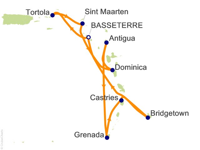 14 Night Eastern Caribbean Islands Fly Cruise