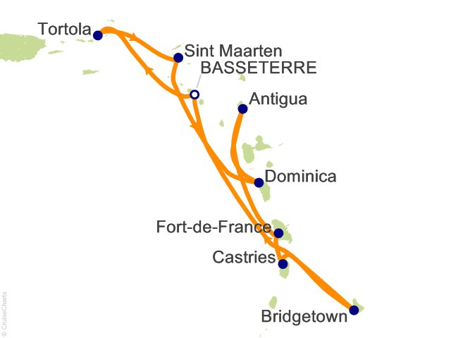 14 Night Eastern Caribbean Islands Fly Cruise