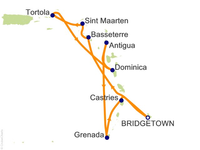 14 Night Eastern Caribbean Islands Fly Cruise