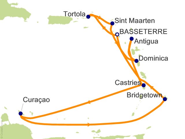 14 Night Eastern Caribbean Islands Fly Cruise