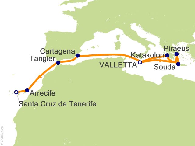 16 Night Mediterranean and Canary Islands Fly Cruise